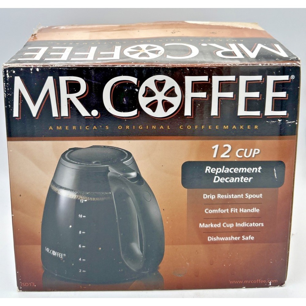 Mr. Coffee IDS13-RB Replacement‎ Decanter Carafe - Clear/ Black